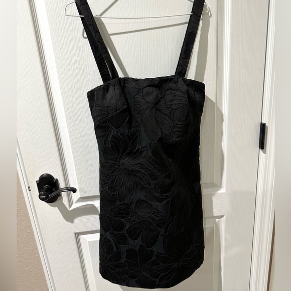 J. CREW Convertible Strap Embossed Floral Black Dress NWT - Picture 5 of 15